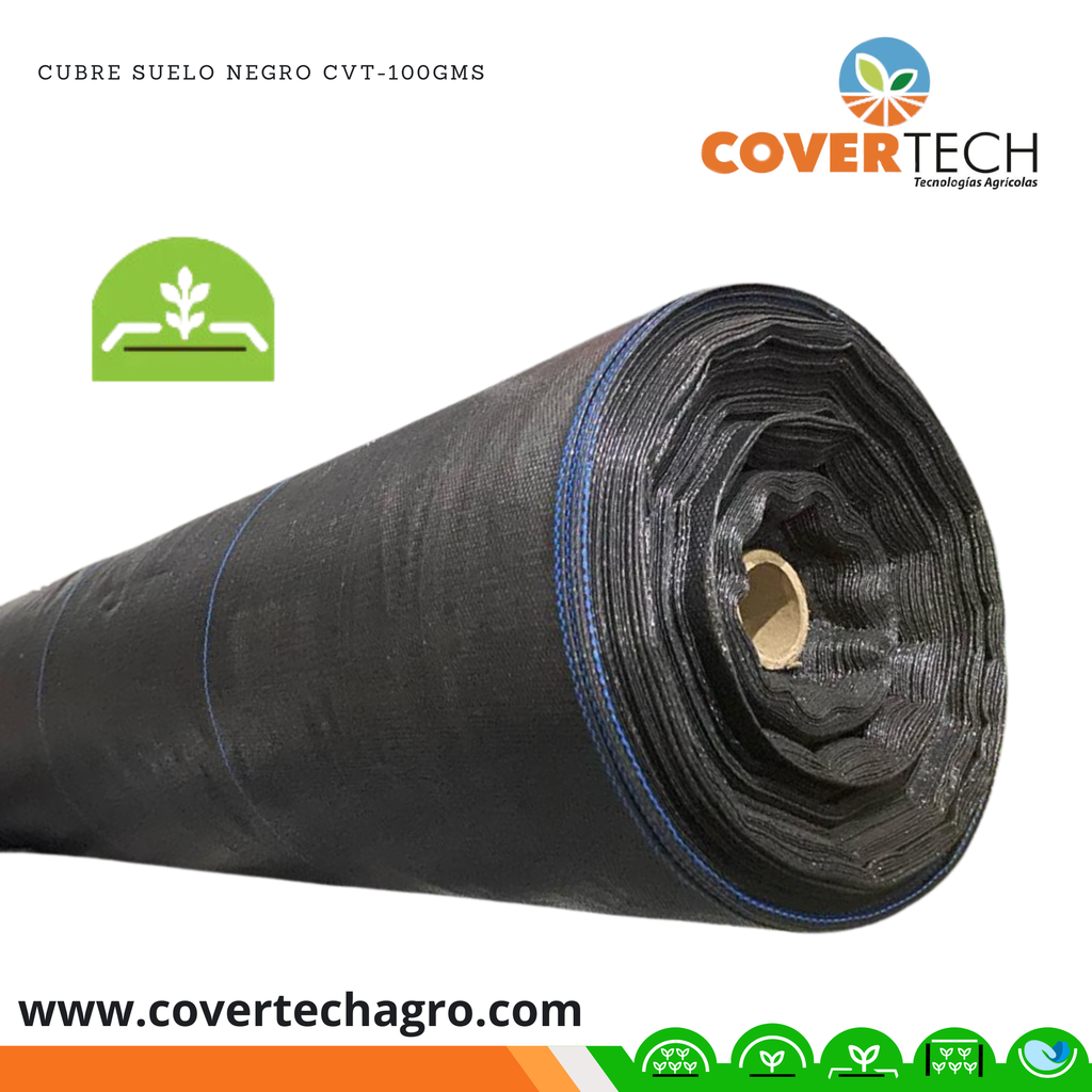 Cubre Suelo Negro/Azul 8.0x100m CVT-100