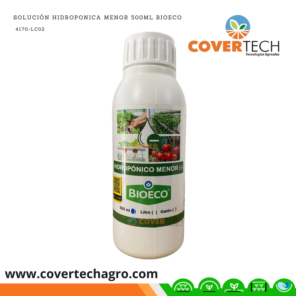 [4170-LC02] Solución hidroponica menor 500ml BioEco