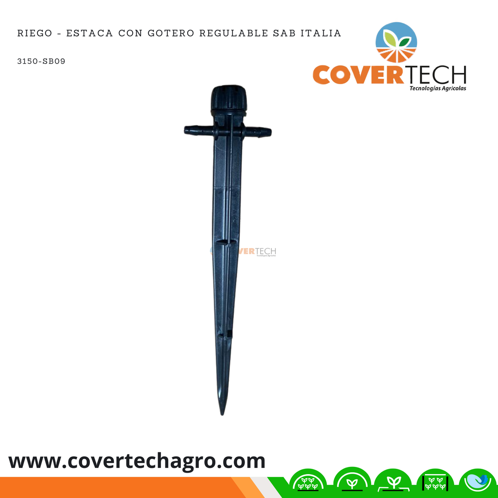 [3150-SB09] Riego - Estaca con gotero regulable SAB Italia