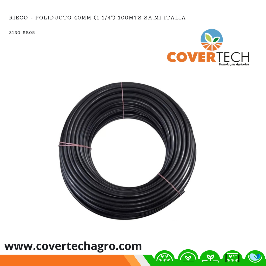[3130-SB05] Riego - Poliducto 40mm (1 1/4") 100mts SA.MI Italia