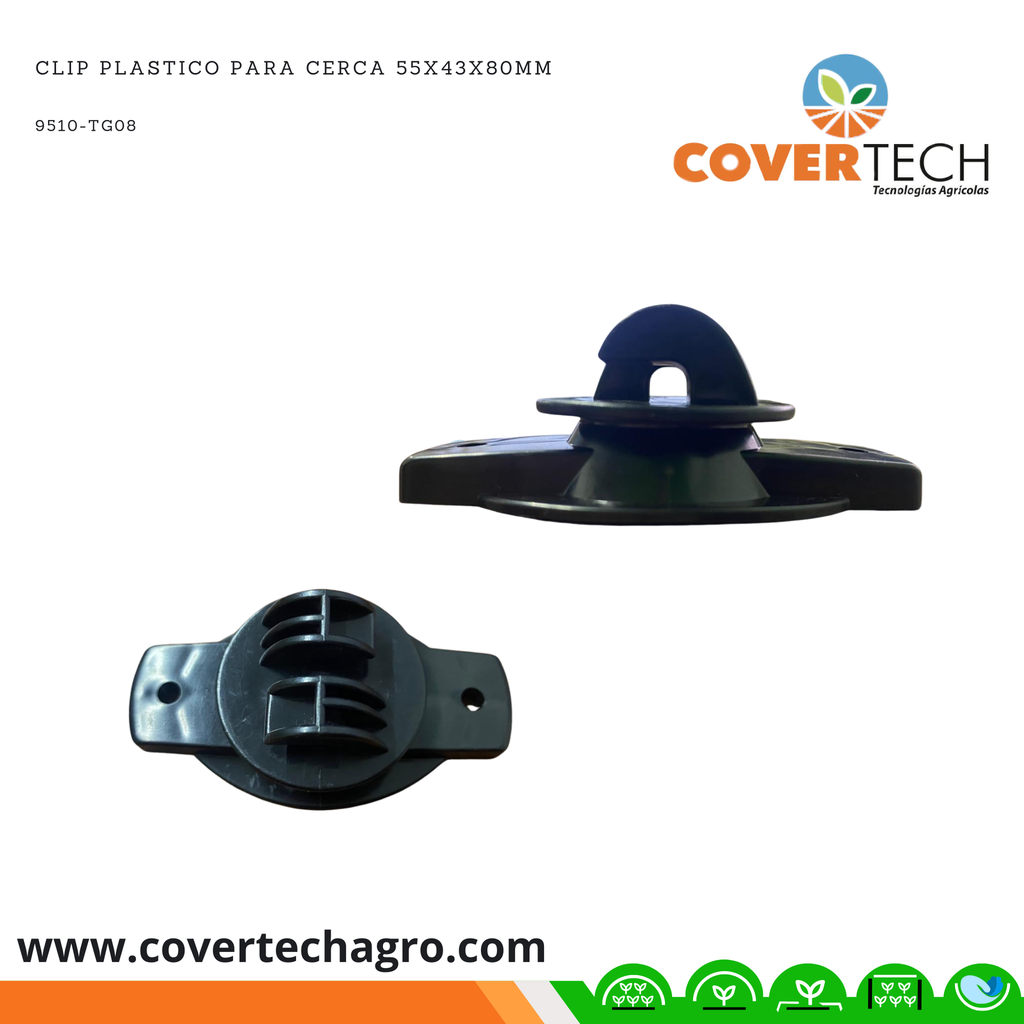 Clip plastico para cerca 55x43x80mm