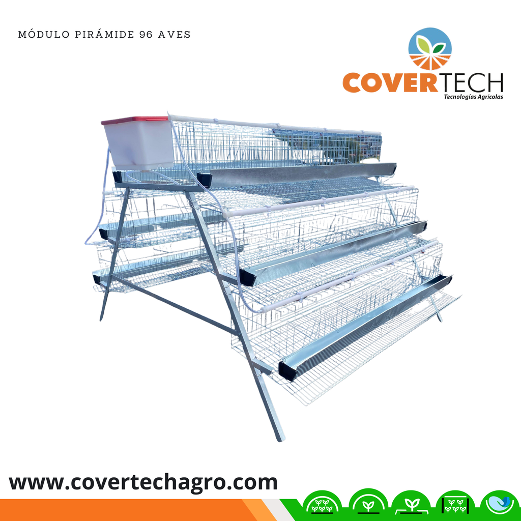 [5010-TG02] Modulo piramide 6 niveles con accesorios para aves postura