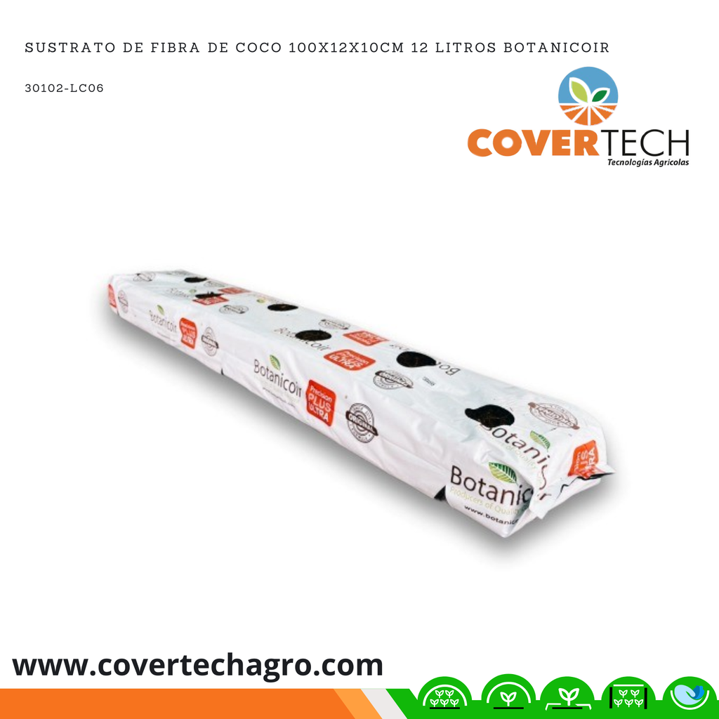 [30102-LC06] Sustrato de Fibra de Coco 100x12x10cm 12 Litros Botanicoir
