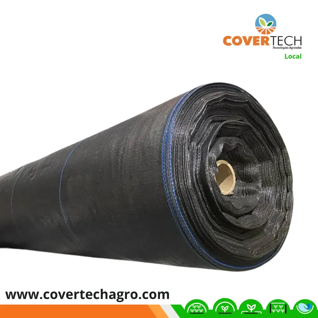 Cubre Suelo Negro 2.0x100m 100gms