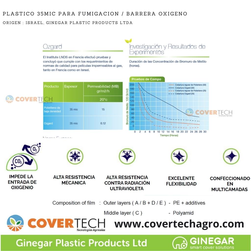 Plastico 35MIC para fumigacion 9x300m C160 Ozgard