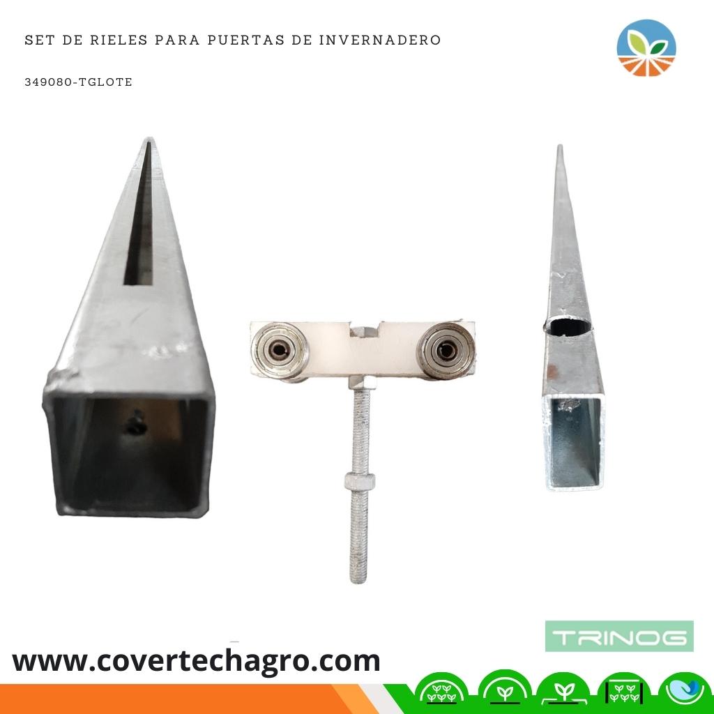 [349080-TGLOTE] Set de Rieles para puertas de invernadero 4mts