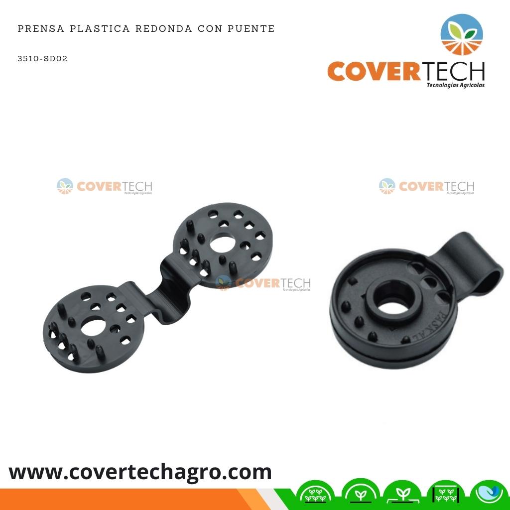  Prensa Plastica redonda con puente 38mm mediana