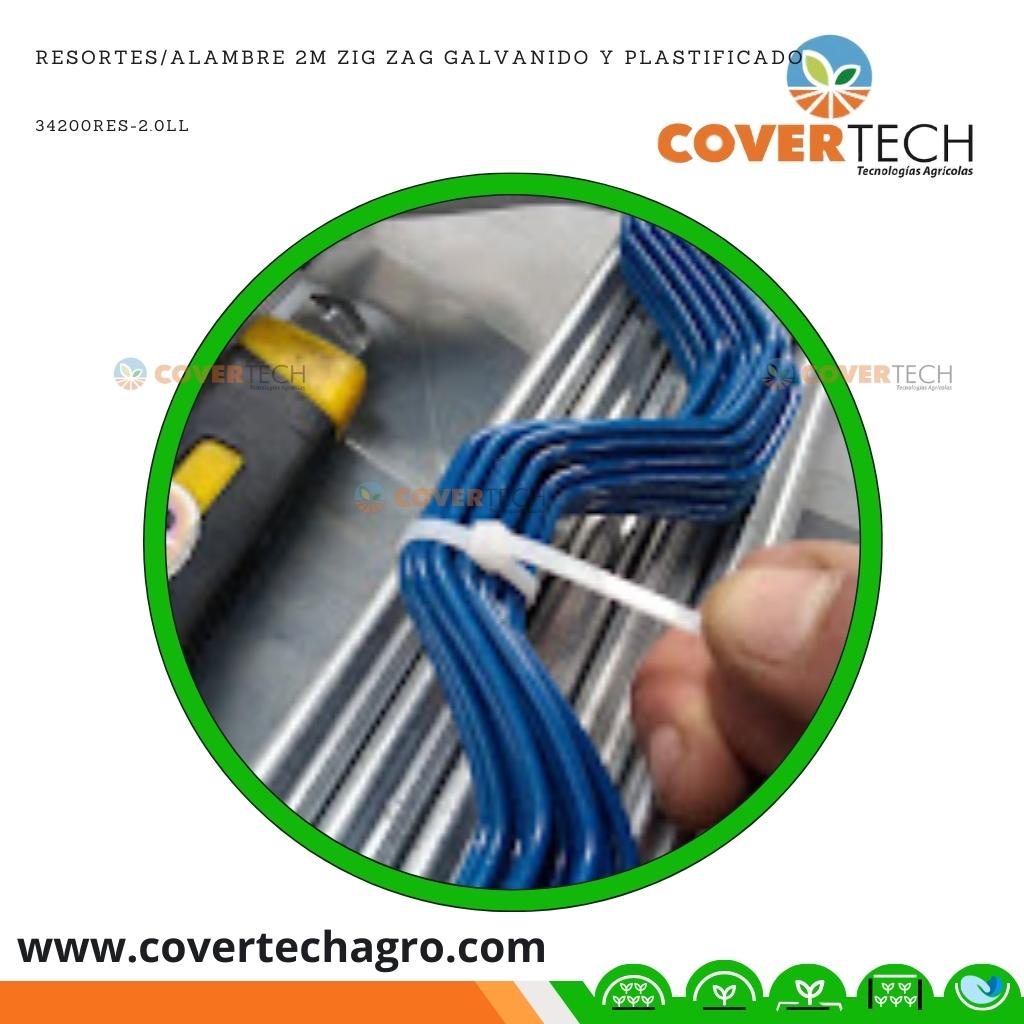 Resortes/Alambre 2m zig zag galvanizado y plastificado
