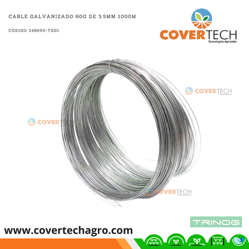 [349050-LC01] Cable Galvanizado 3.9mm rollo de 25Kilos