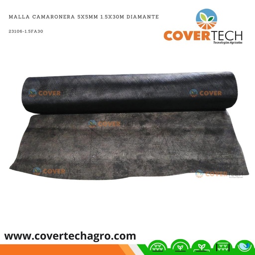 [23106-1.5FA30]  Malla Camaronera 5x5mm 1.5x30m diamante