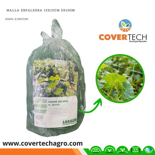 [23201-2.0KF100]  Malla Espaldera 15x15cm 2x100m