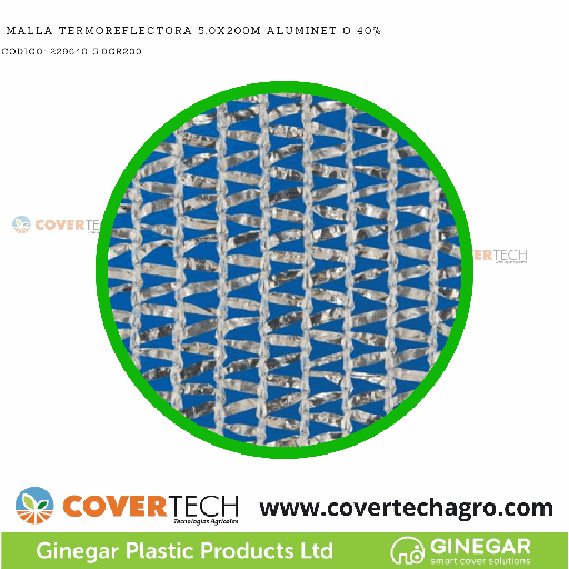 [229640-5.0GR200] Malla Termoreflectora 5.0x200m Aluminet O 40% (4+1)