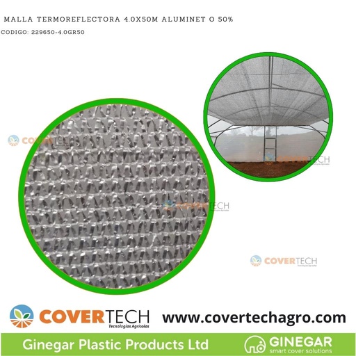 [229650-4.0GR50]  Malla Termoreflectora 4.0x50m Aluminet O 50%