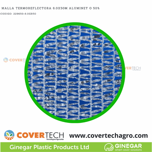 [229650-6.0GR50]  Malla Termoreflectora 6.0x50m Aluminet O 50%