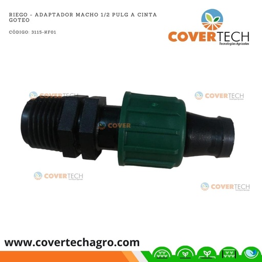 [3115-KF01]  Riego - Adaptador macho 1/2 pulg a cinta goteo