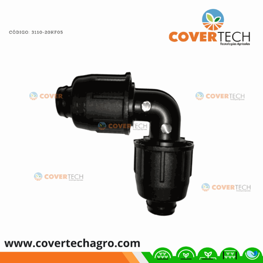 [3110-20KF05]  Riego - Codo rapido 20mm (1/2")