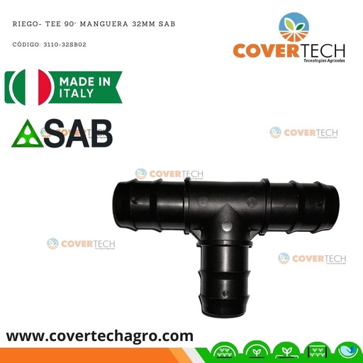 [3110-32SB02] Riego- Tee poliducto 32mm (1") SAB Italia
