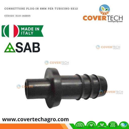 [3110-16SB05]  Riego - Conector para PVC 9x12 8mm
