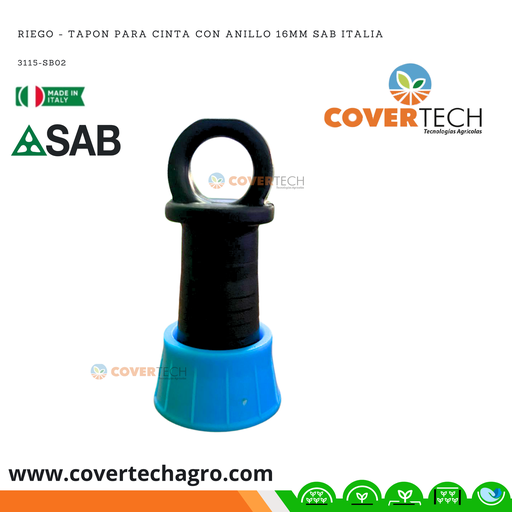 [3115-SB02] Riego - Tapon para cinta con anillo 16mm SAB Italia