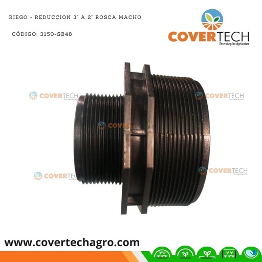 [3150-SB48]  Riego - Reduccion PVC 3" a 2" rosca macho SAB Italia