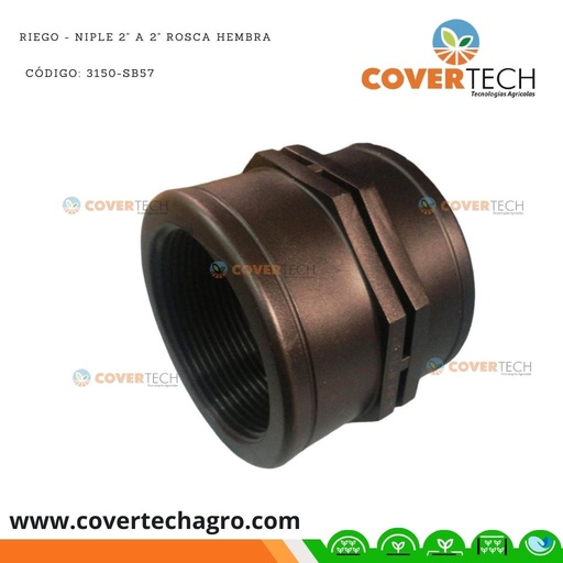 [3150-SB57] Riego - Niple PVC 2" a PVC 2" rosca hembra SAB Italia