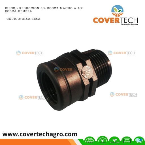 [3150-SB52]  Riego - Reduccion 3/4 rosca macho a 1/2 rosca hembra SAB Italia