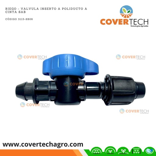 [3115-SB06] Riego - Valvula inserto a poliducto a cinta SAB Italia
