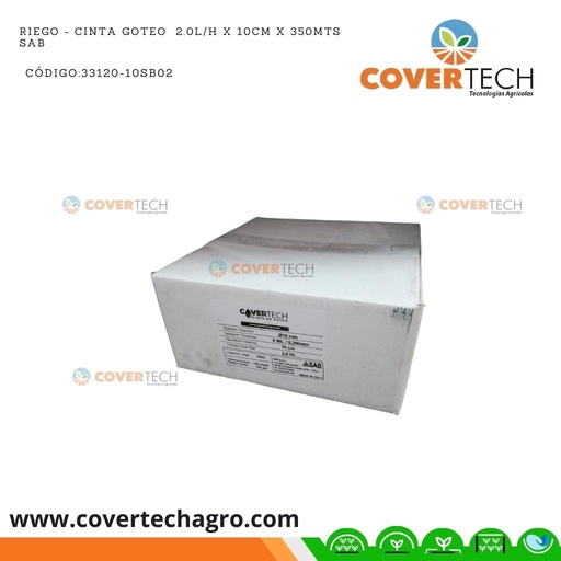 [3120-10SB02] Riego - Cinta goteo  2.0l/h x 10cm x 350mts SAB Italia Mago