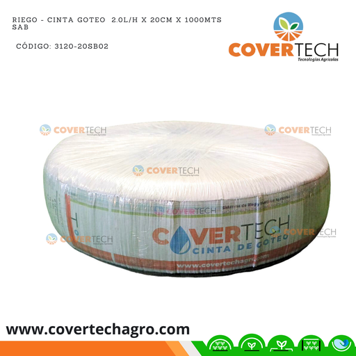 [3120-20SB02] Riego - Cinta goteo  2.0l/h x 20cm x 1000mts SAB Italia Mago