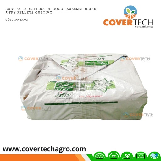[30100-LC02] Sustrato de Fibra de Coco 35x58mm discos Jiffy Pellets cultivo 1078 uds