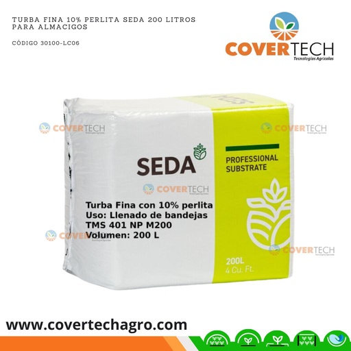 [30100-LC06]  Turba fina 10% perlita SEDA 200 litros para almacigos