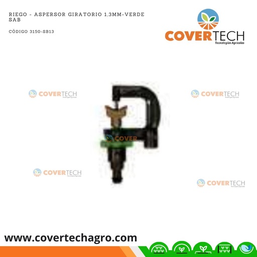[3150-SB13]  Riego - Aspersor giratorio 1,3mm-verde SAB Italia