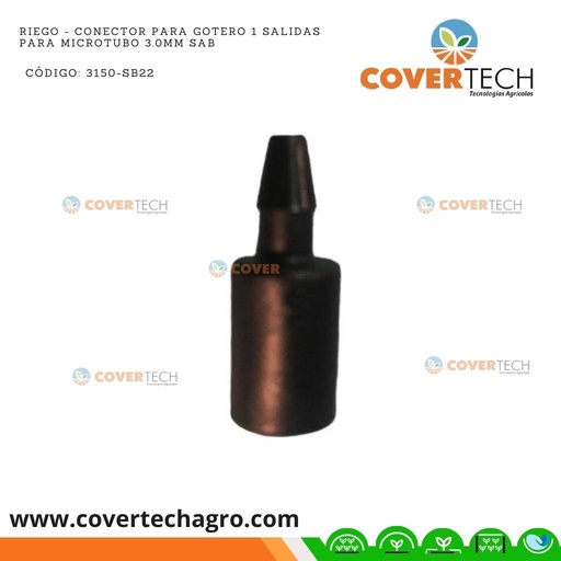 [3150-SB22]  Riego - Conector para gotero 1 salidas para microtubo 3.0mm SAB Italia