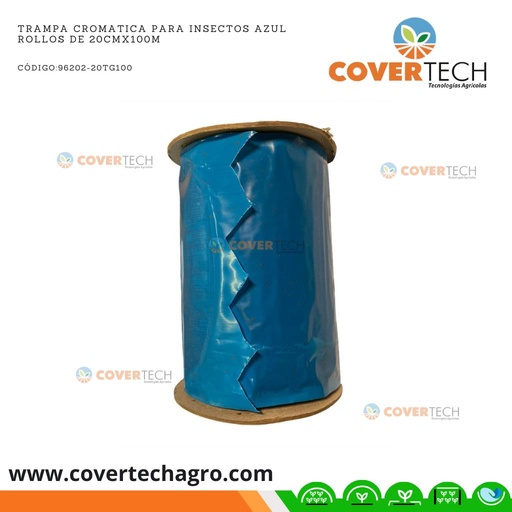 [96202-20TG100] Trampa cromatica insectos Azul Rollo 20cmx100m con adhesivo