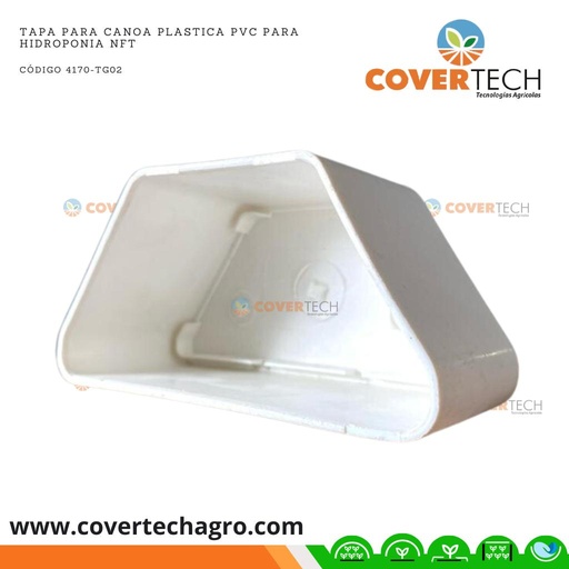 [4170-TG02]  Tapa para Canoa plastica PVC para hidroponia NFT