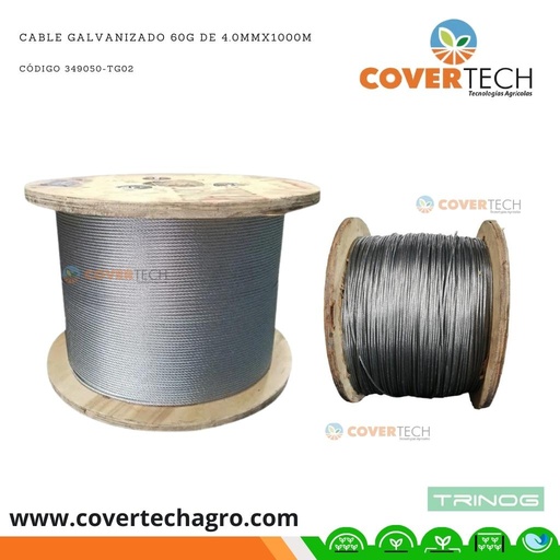 [349050-TG03] Cable galvanizado 60g de 4.0mmx300m
