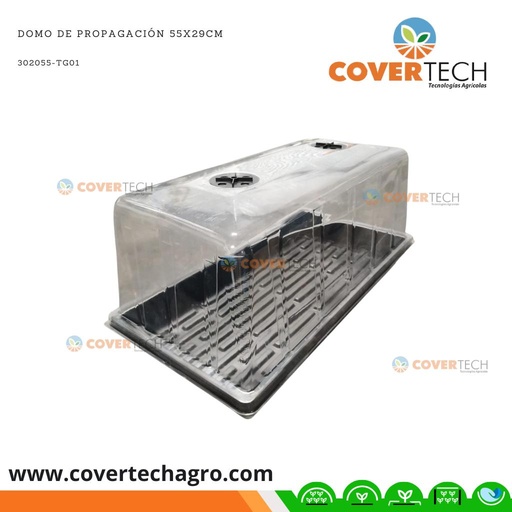[302055-TG01LOTE] Domo de propagacion 55x29cm con contenedor para bandeja de almacigos