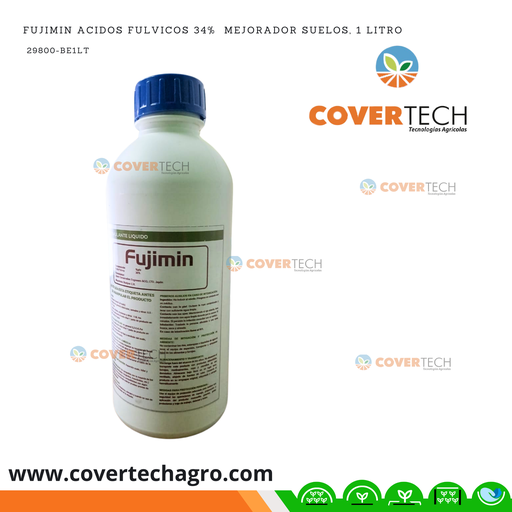 [29800-BE1LT] Fujimin Acidos Fulvicos 34%  mejorador suelos, 1 litro