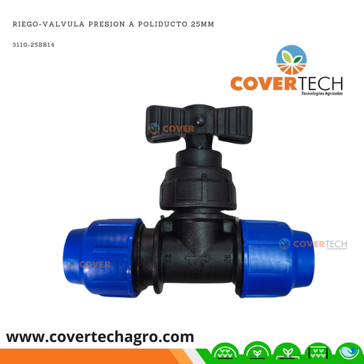 [3110-25SB14] Riego-Valvula PRESION a poliducto 25mm (3/4") SAB Italia