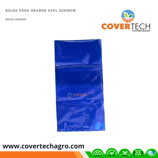 [25103-25GR50] Bolsa para granos azul 25x50cm