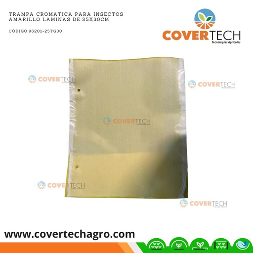[96201-25TG30LOTE] Trampa cromatica para insectos amarillo laminas de 25x30cm (20 unidades)