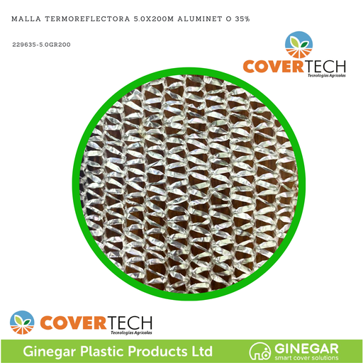 [229635-5.0GR200] Malla Termoreflectora 5.0x200m Aluminet O 35%