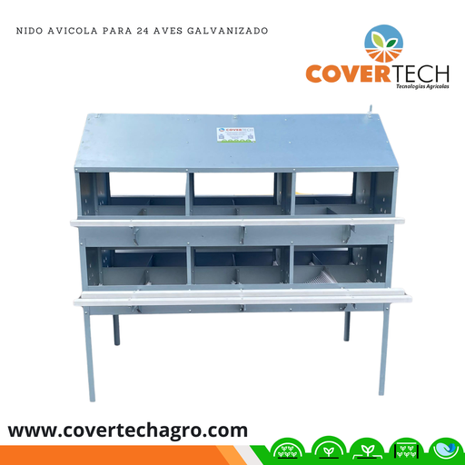 [5010-TG01] Nido avicola para 24 aves galvanizado